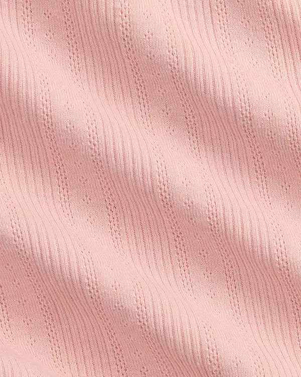 Детские брюки для девочек с принтом Pointelle Knit Ralph Lauren, розовый — фото 3