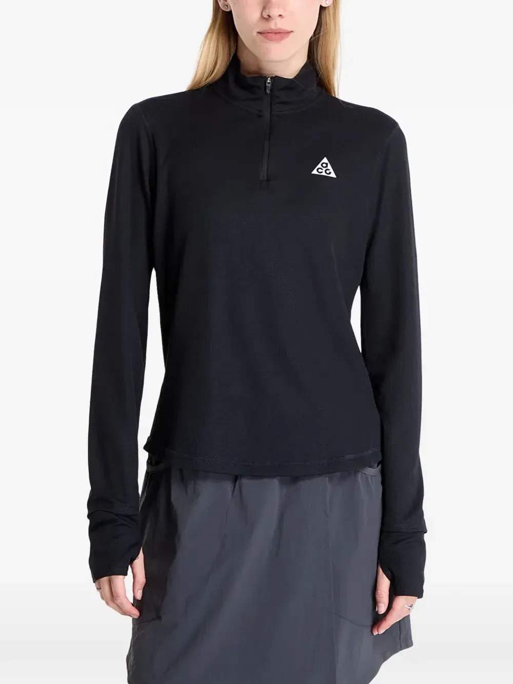 Топ ACG Dri-FIT с воротником на молнии Nike, черный — фото 3