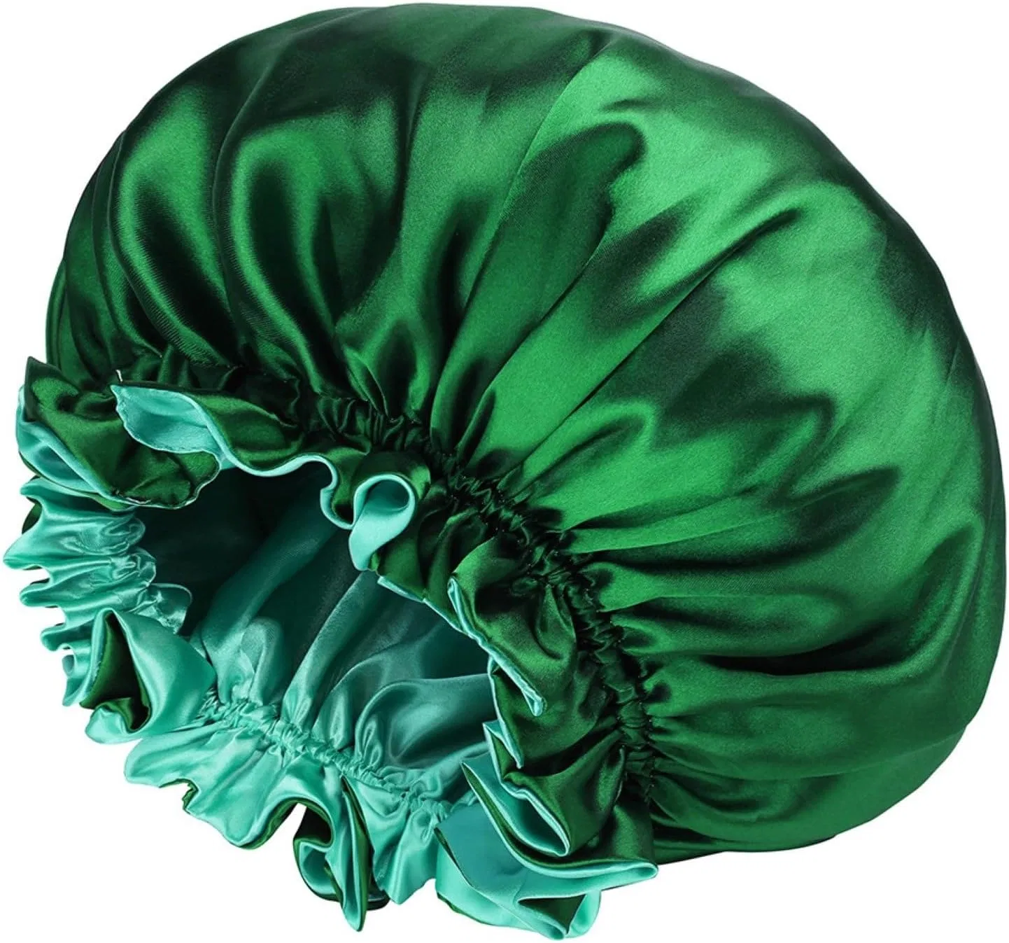 Шапочка для сна Satin Silk Hair Cap, TQQEPOOL, 32 см, Green
