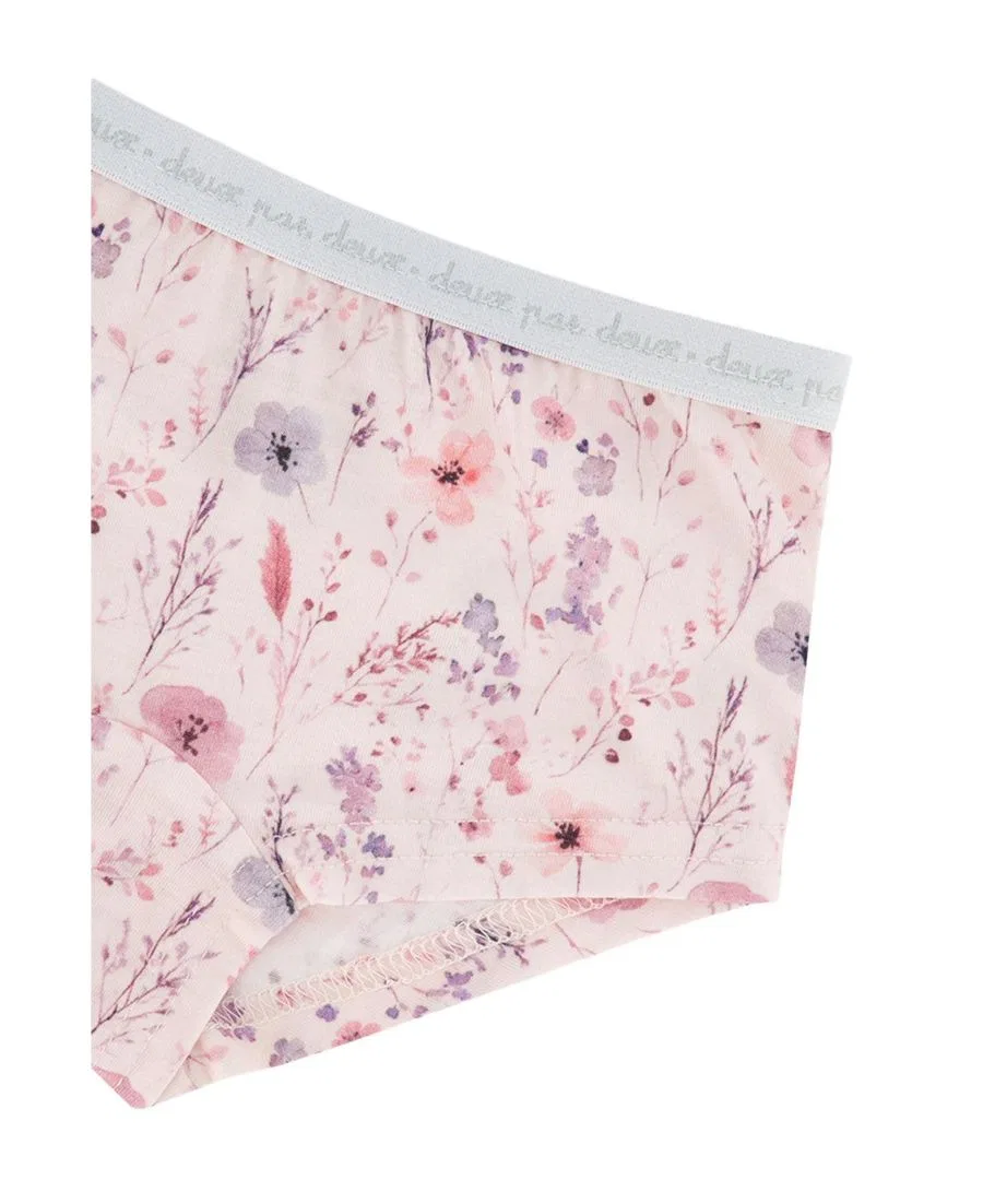 Комплект трусов-слипов с принтом Holiday Prints, 3 шт Deux par Deux, Pink Printed Flowers — фото 3