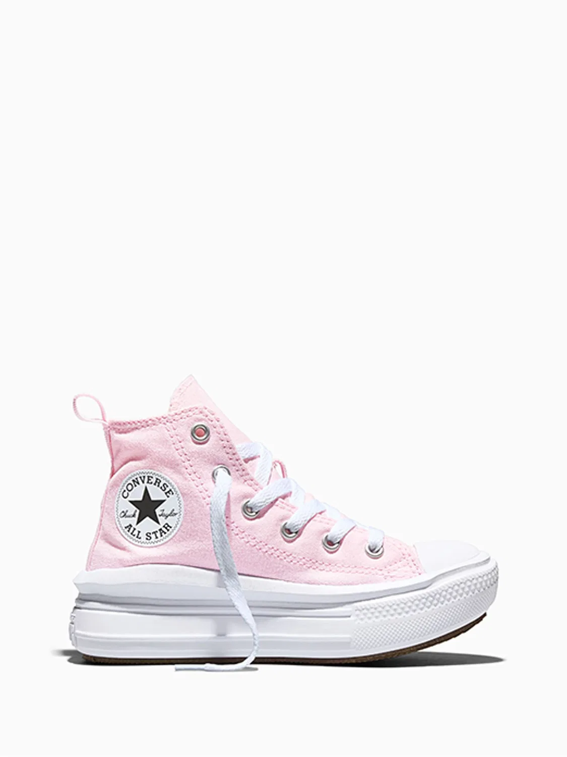 Кроссовки высокие платформа Converse Move, розовый/белый