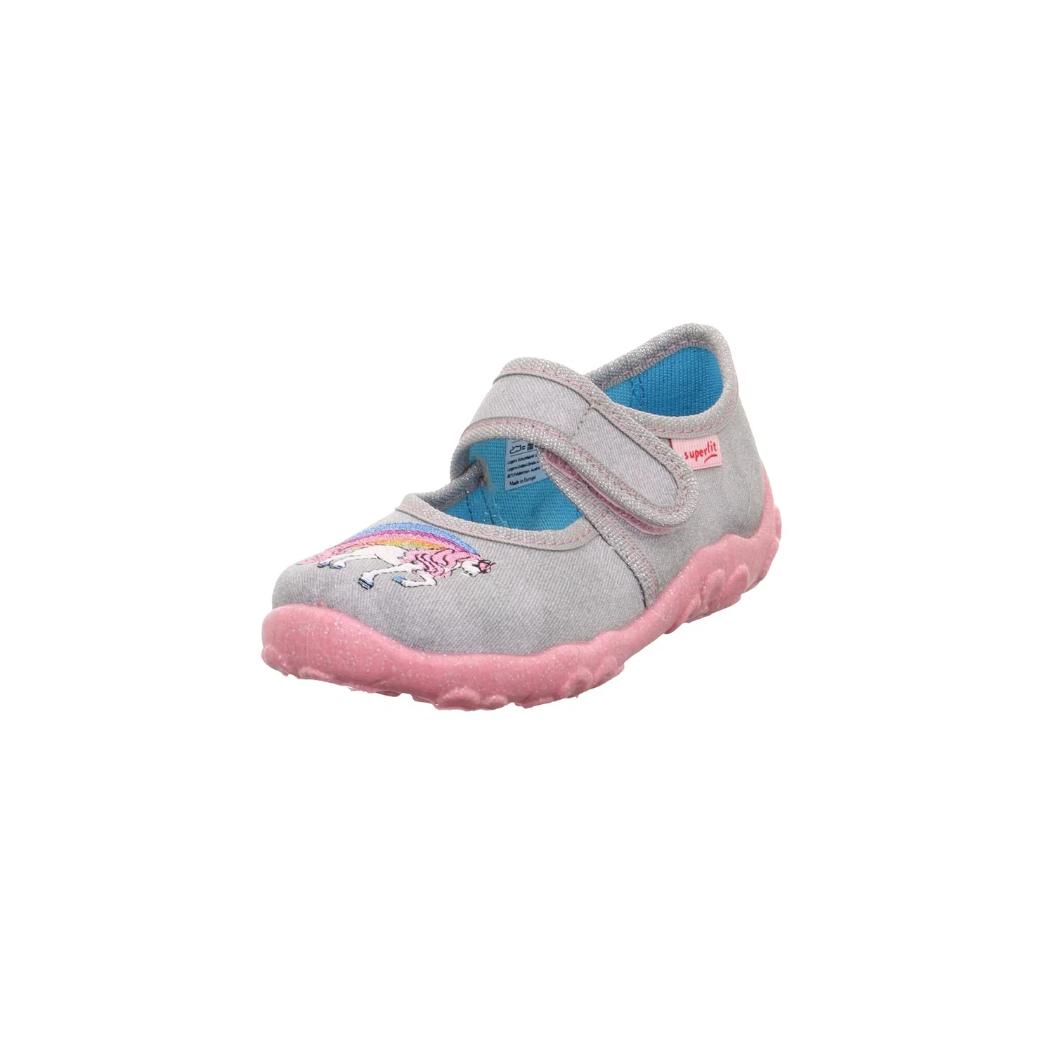 Детские тапочки с вышивкой единорога Superfit, Light Gray
