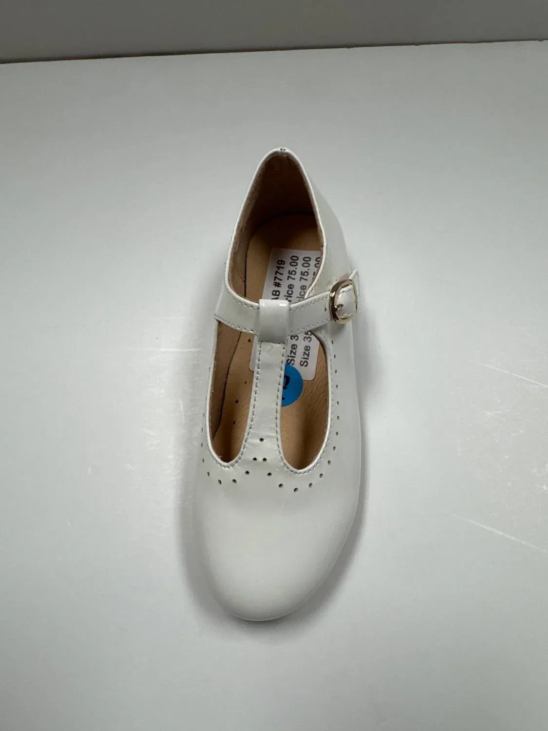 Детские туфли для девочек с T-образным ремешком и пряжкой Elizabeth 1936, Ivory Leather — фото 2