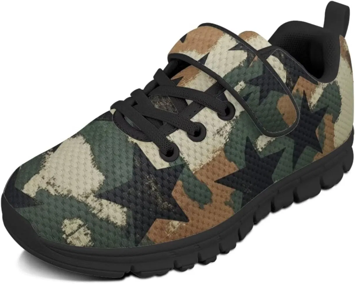 Детские кроссовки для мальчиков с принтом Yreiwoby, Camouflage Star