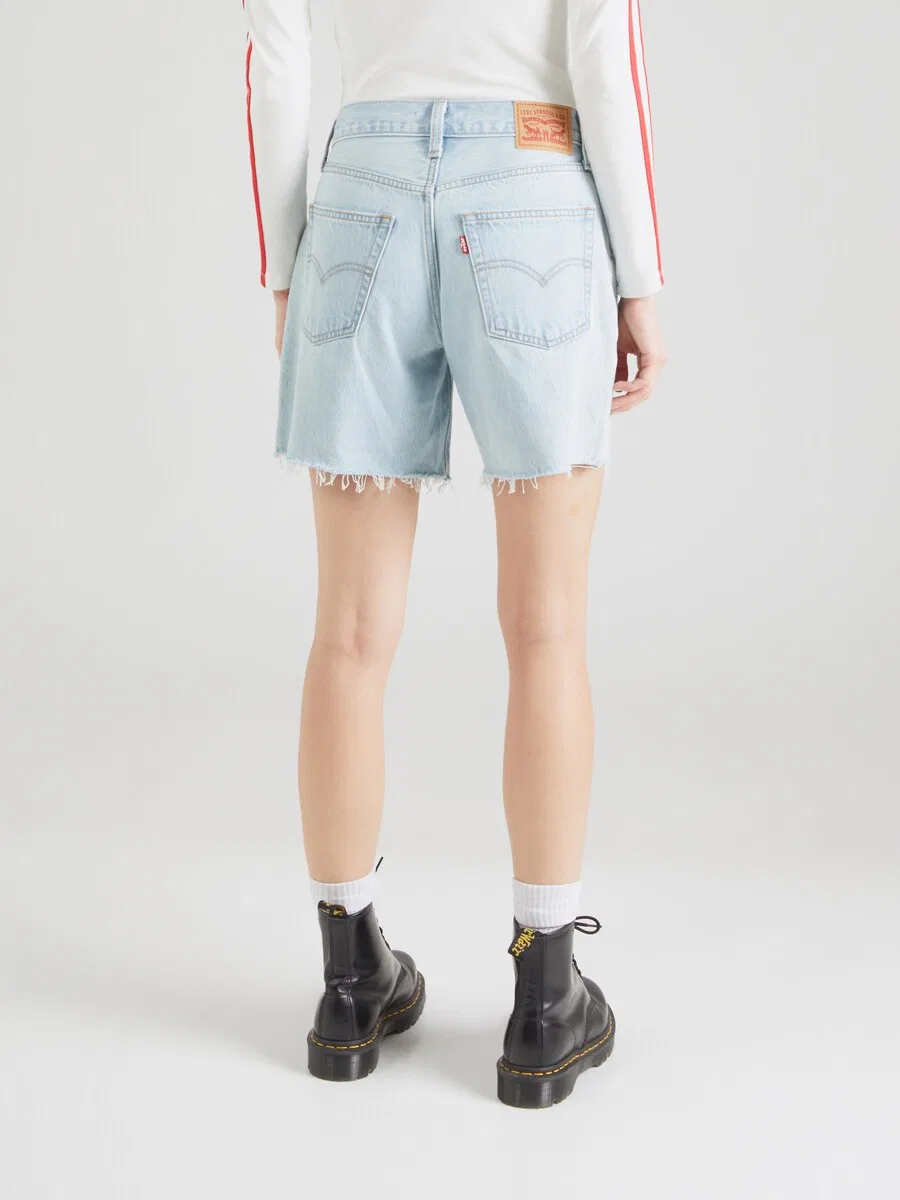 Шорты LEVI'S Baggy Jeans '94 Baggy Shorts' светло-голубого цвета — фото 3