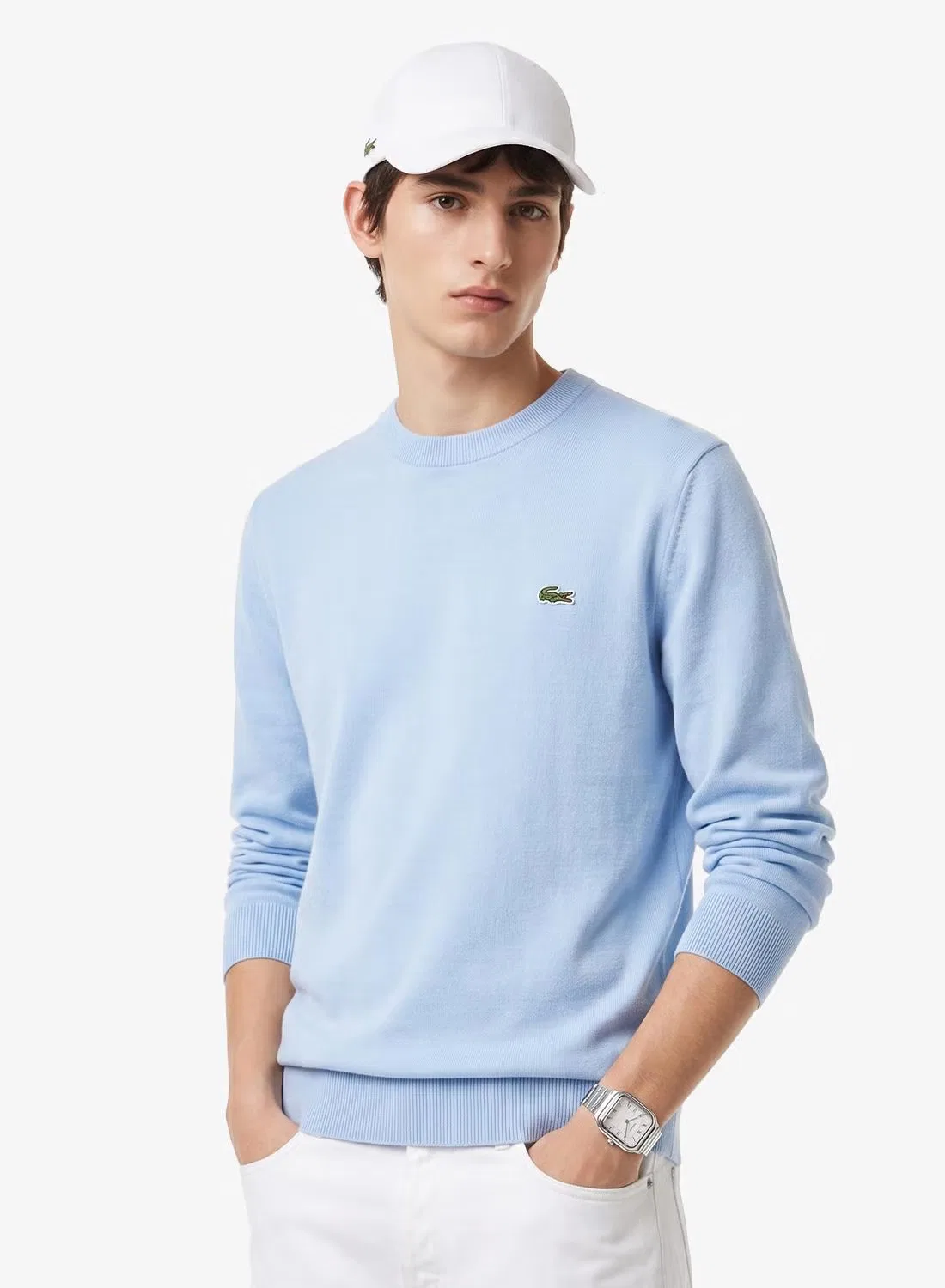 Пуловер с логотипом Lacoste, арал