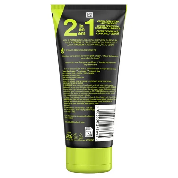 Крем для бритья и очищающий гель для тела GilletteLabs Body + Intimate Labs Body Crema 2 En 1, 177 мл — фото 2