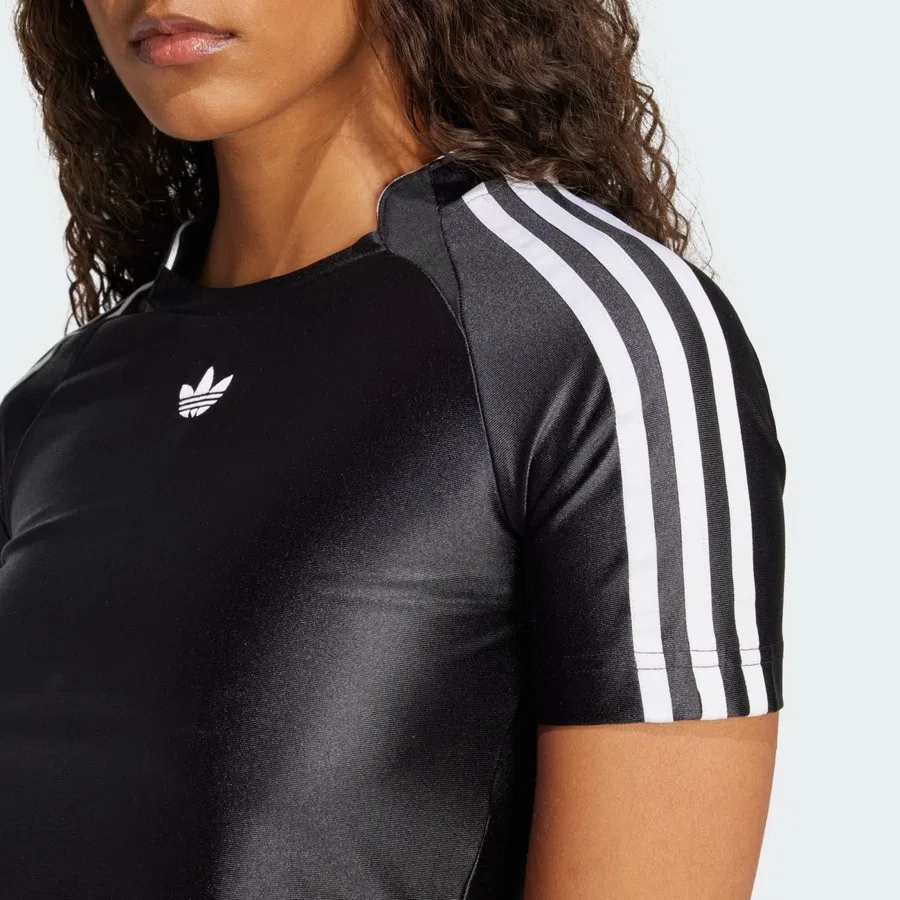 Футболка с длинным рукавом Teamgeist Baby Tee adidas, Черный — фото 4