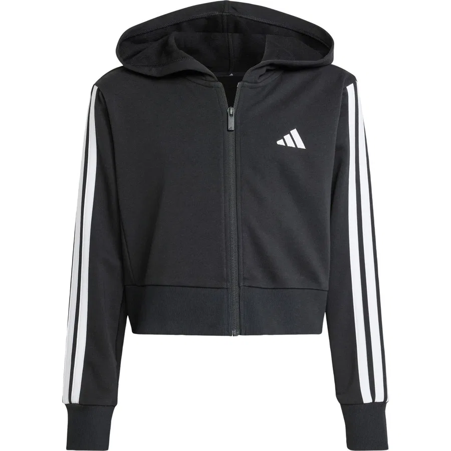 Детский худи с капюшоном на молнии Essentials Full-Zip Hoodie adidas, Розово-белый — фото 3