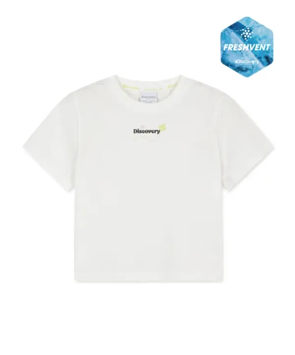 Футболка с логотипом FreshVent, детская, Discovery Expedition Kids, белый — фото 2