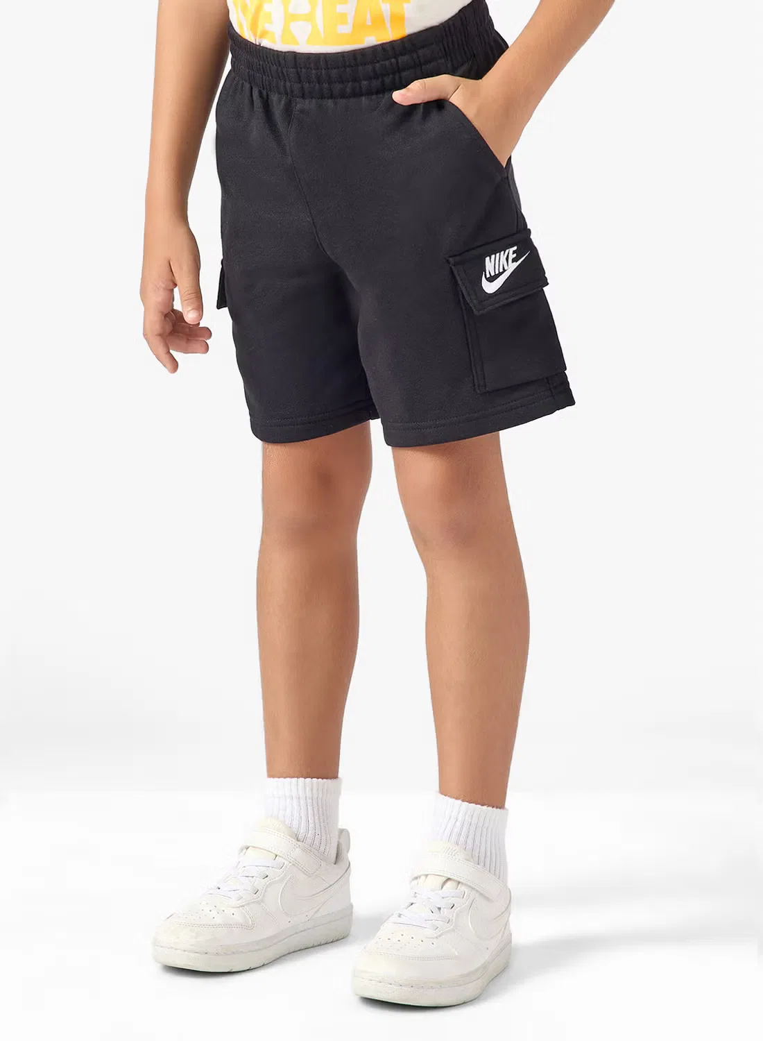 Шорты карго для детей с логотипом Nike, черный