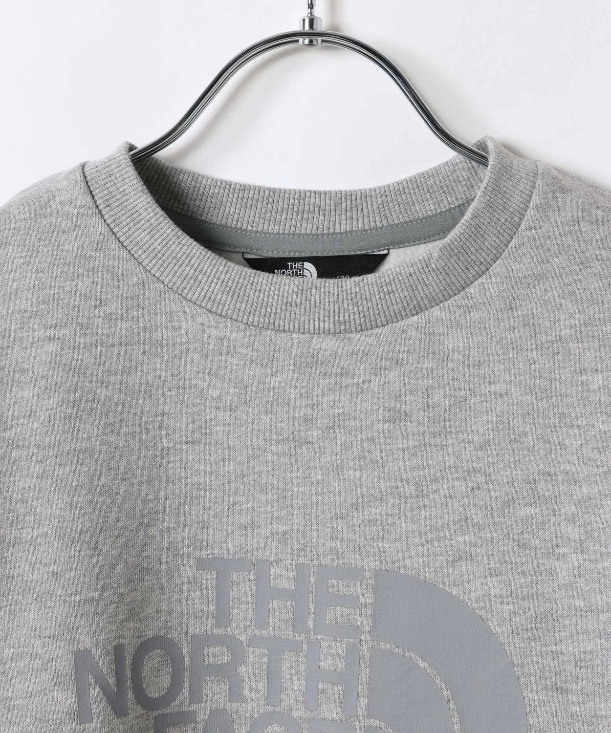 Детский свитшот с принтом THE NORTH FACE, серый — фото 4