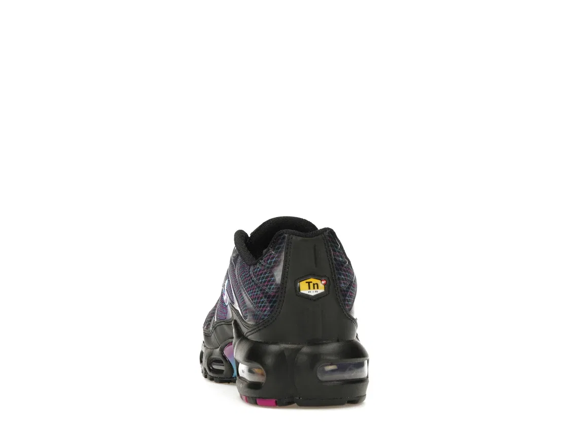 Детские кроссовки для мальчиков и девочек с амортизацией Nike Air Max Plus Spirograph (GS) Nike, Black/Baltic Blue/Vivid Purple — фото 4