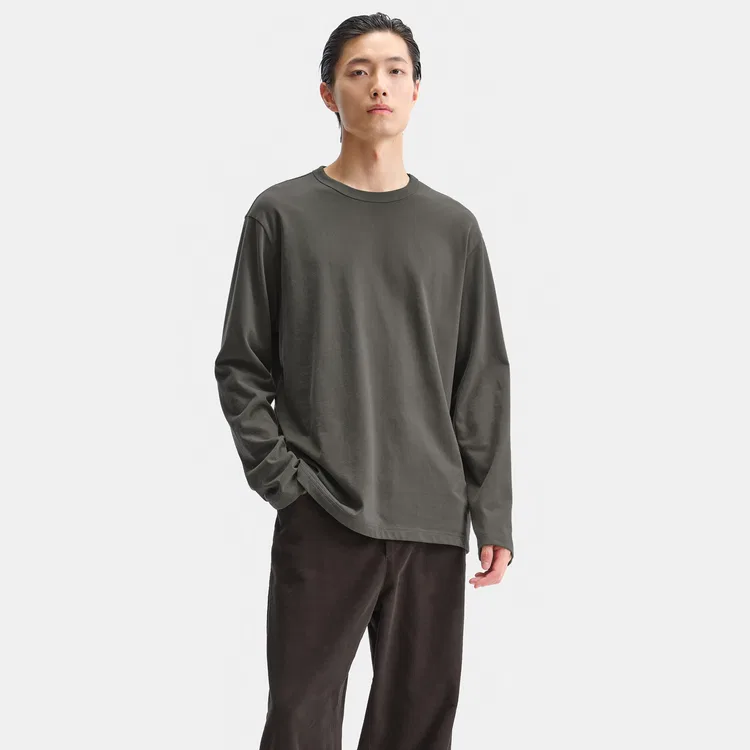 Детская футболка с длинным рукавом хлопковая Nice Rice, Dark Gray — фото 4