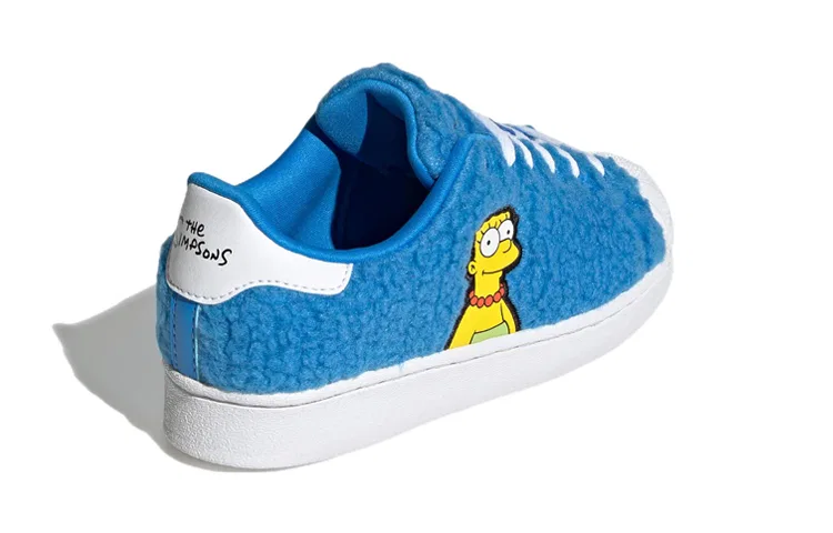 Детские кеды для мальчиков с принтом Superstar The Simpsons Marge Adidas Originals, Cloud White Core Black — фото 4