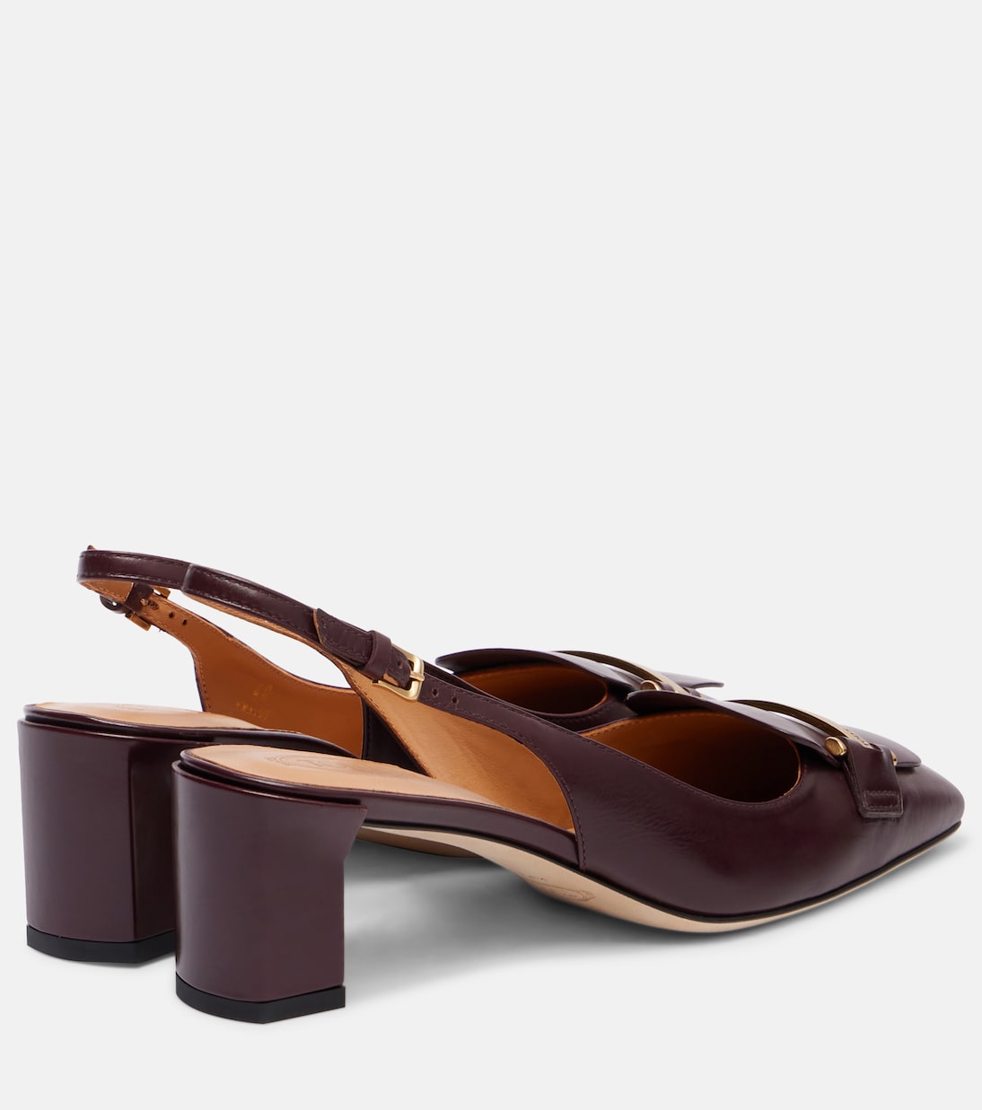 Барретта 50 кожаные туфли-лодочки на ремешке Tod's, Kraft Chiaro — фото 2