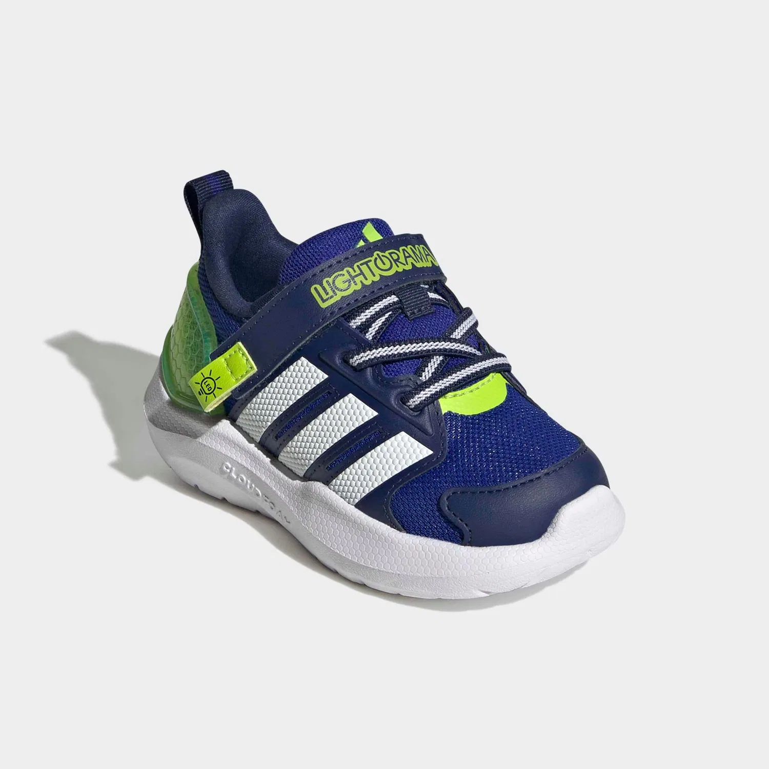 Детские кроссовки со светодиодной подсветкой Lightorama Adidas Sportswear, Lucid Blue/Ftwr White/Solar Slime