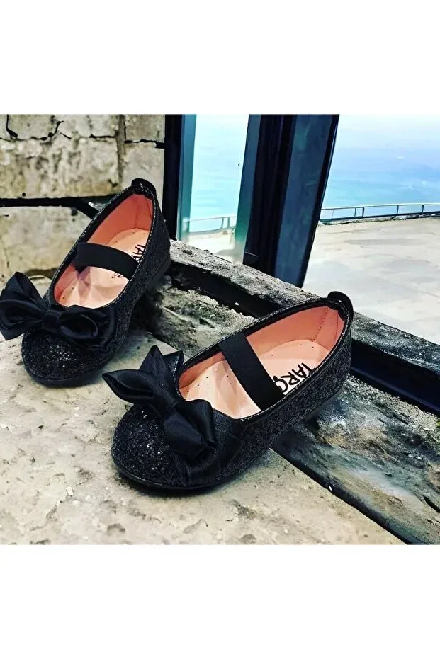 Детские балетки для девочек из искусственной кожи Stella Butik, Black