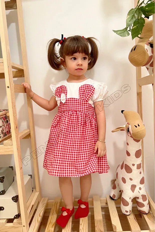 Детское платье для девочек с коротким рукавом Penu Baby Kids, Red