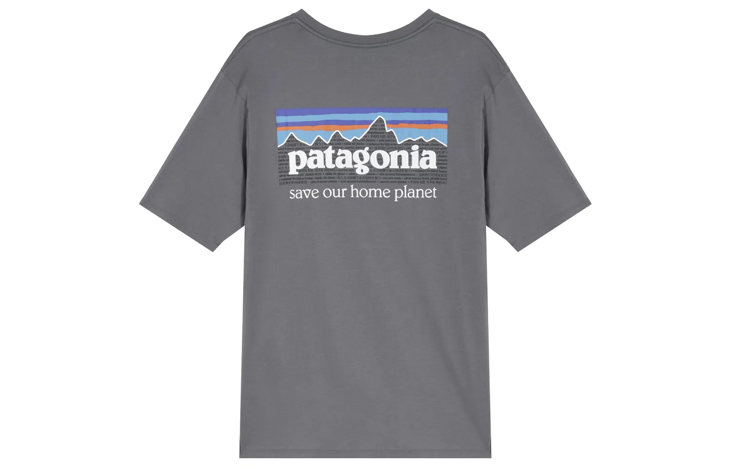Футболка с круглым вырезом, органический хлопок, Patagonia, Gray