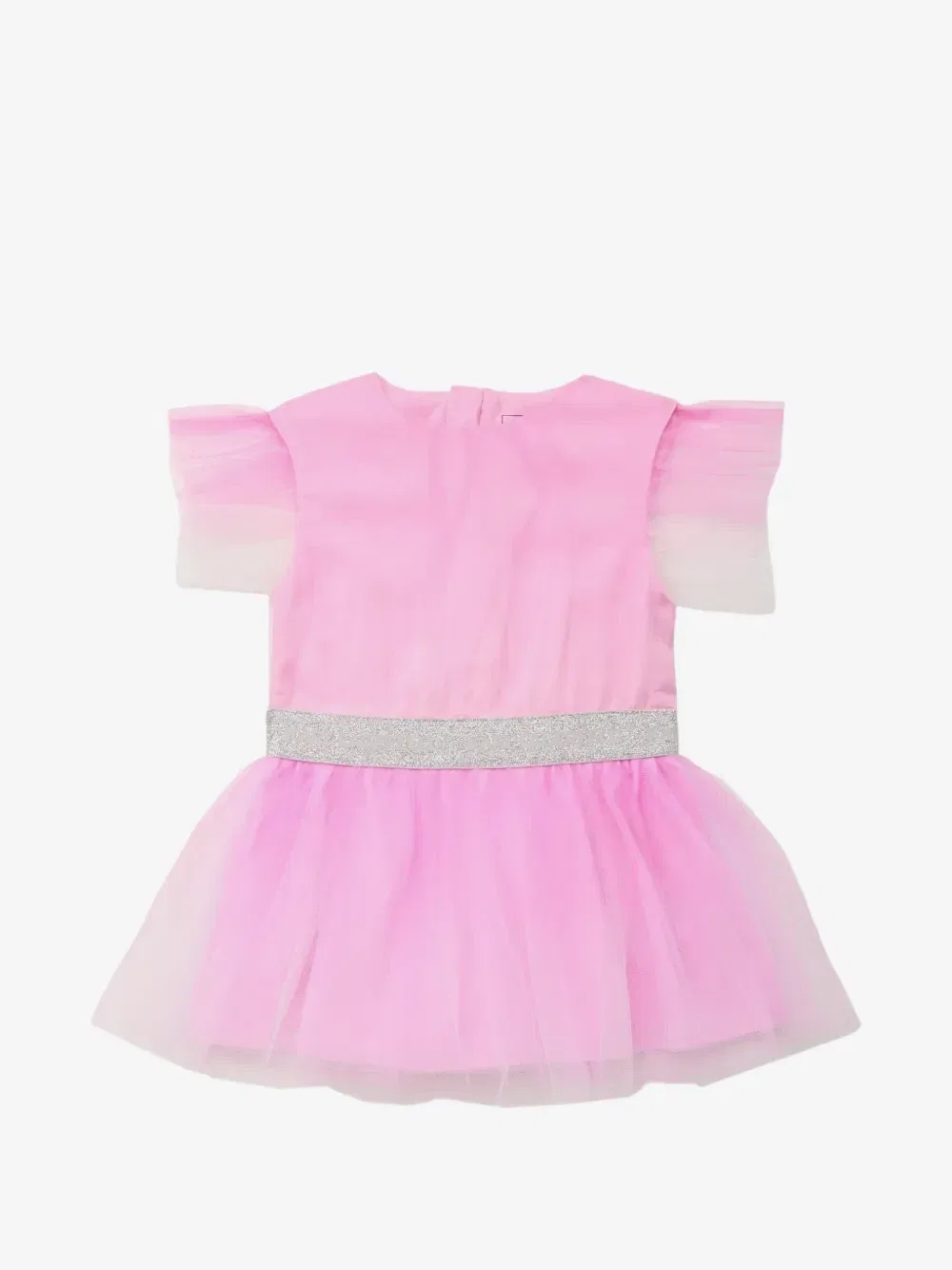 Платье с оборками и логотипом Karl Lagerfeld Kids, розовый