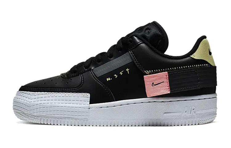 Детские кроссовки для скейтбординга с низким профилем Air Force 1 Low Type Black GS, Nike, Черный