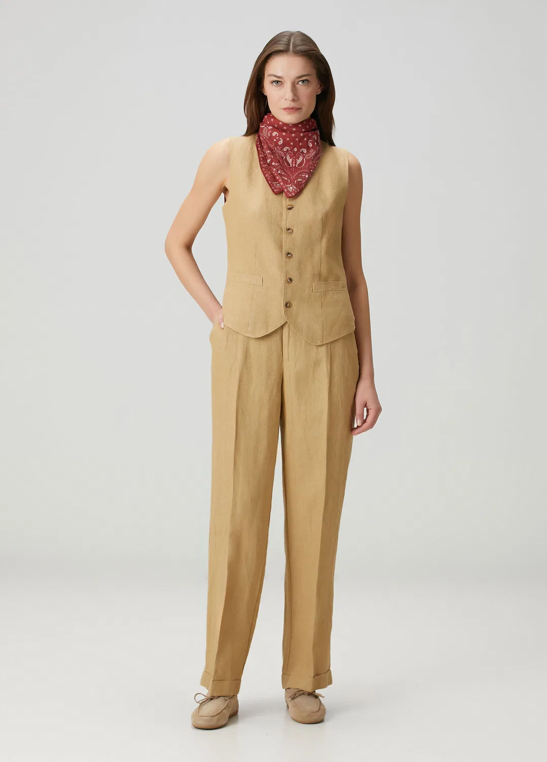 Прямые брюки Polo Ralph Lauren, Camel