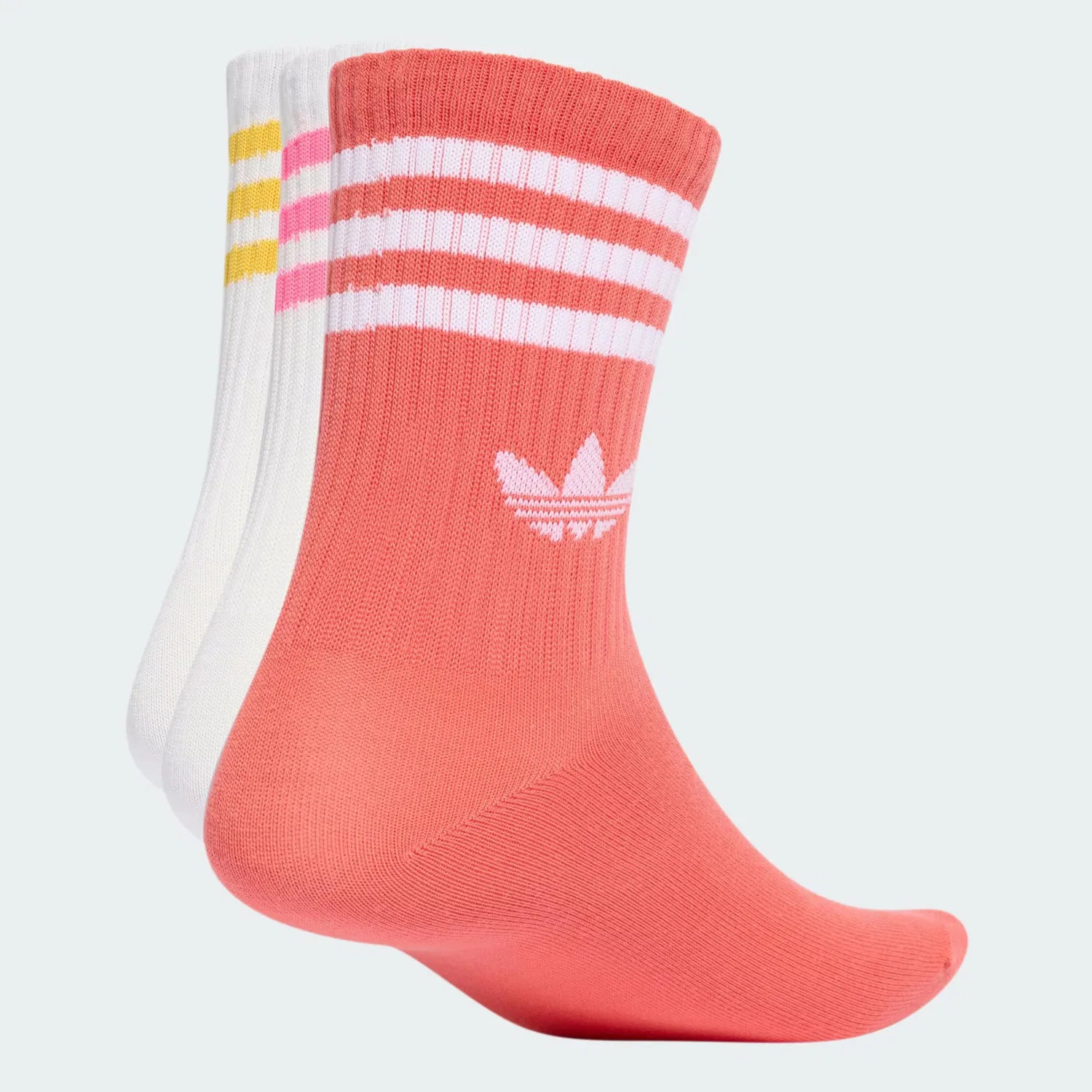Носки Adidas Originals малинового и белого цвета — фото 2