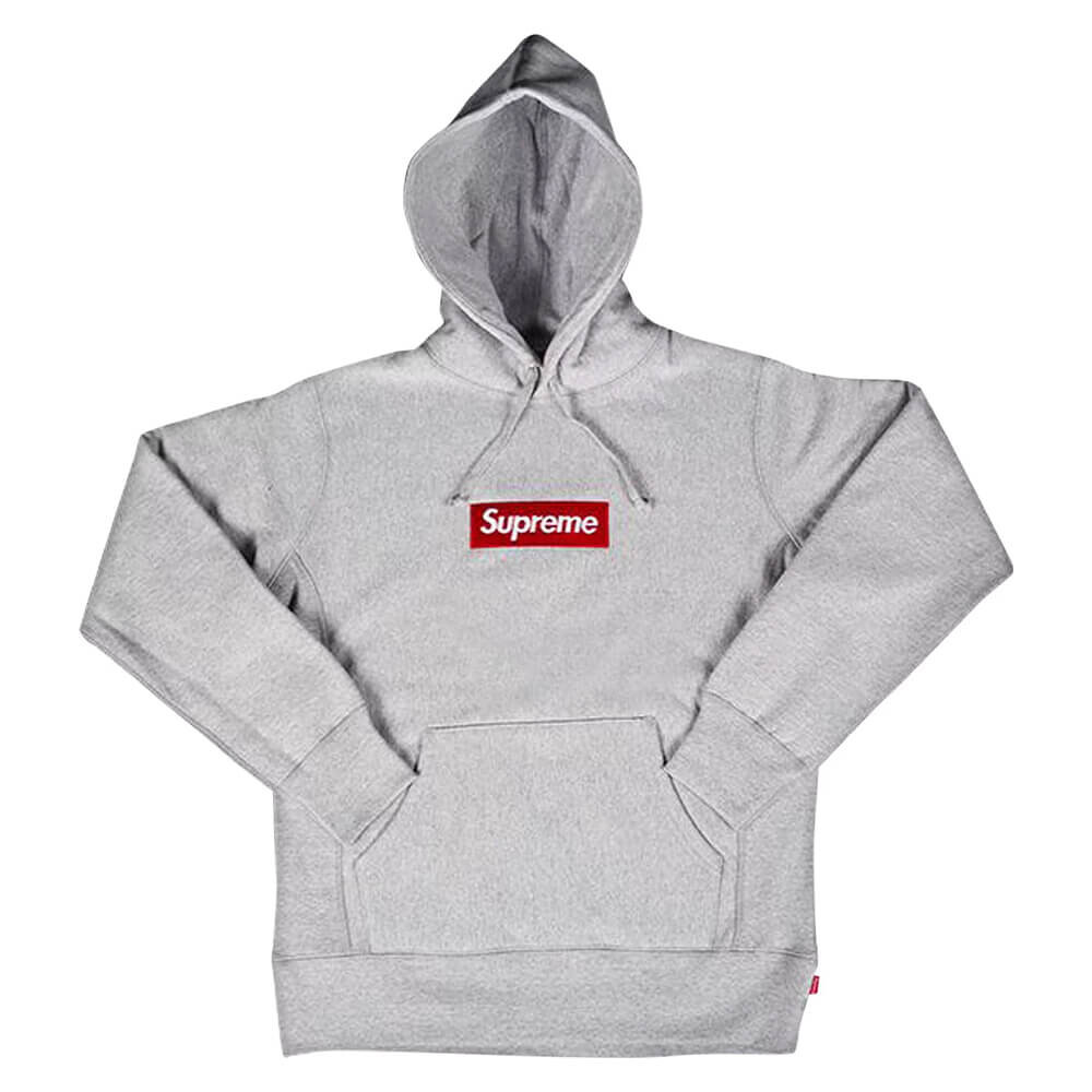 

Толстовка Supreme Box Logo Hooded, серый