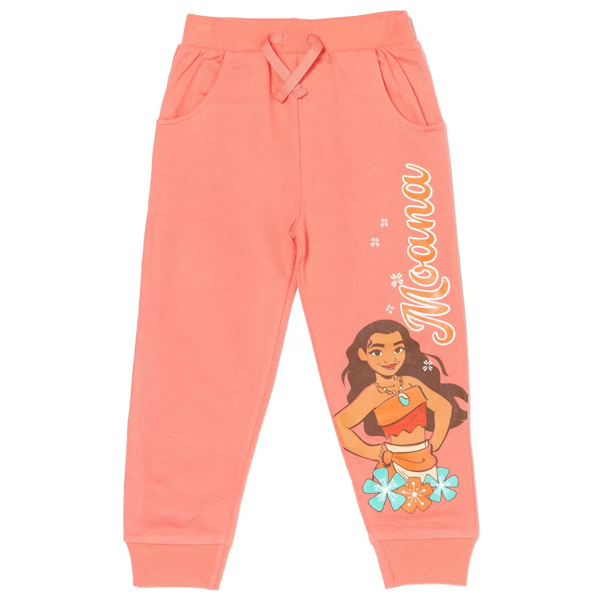 Детские брюки для девочек с принтом Disney Princess 2-Pack Moana Belle Rapunzel Jasmine Ariel Cinderella, Moana — фото 4