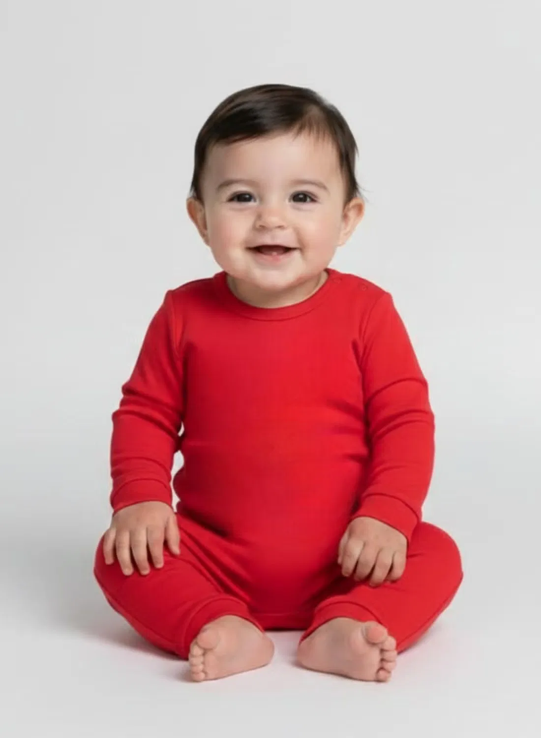 Боди-комбинезон хлопковый для малыша Babyqlo, красный — фото 3