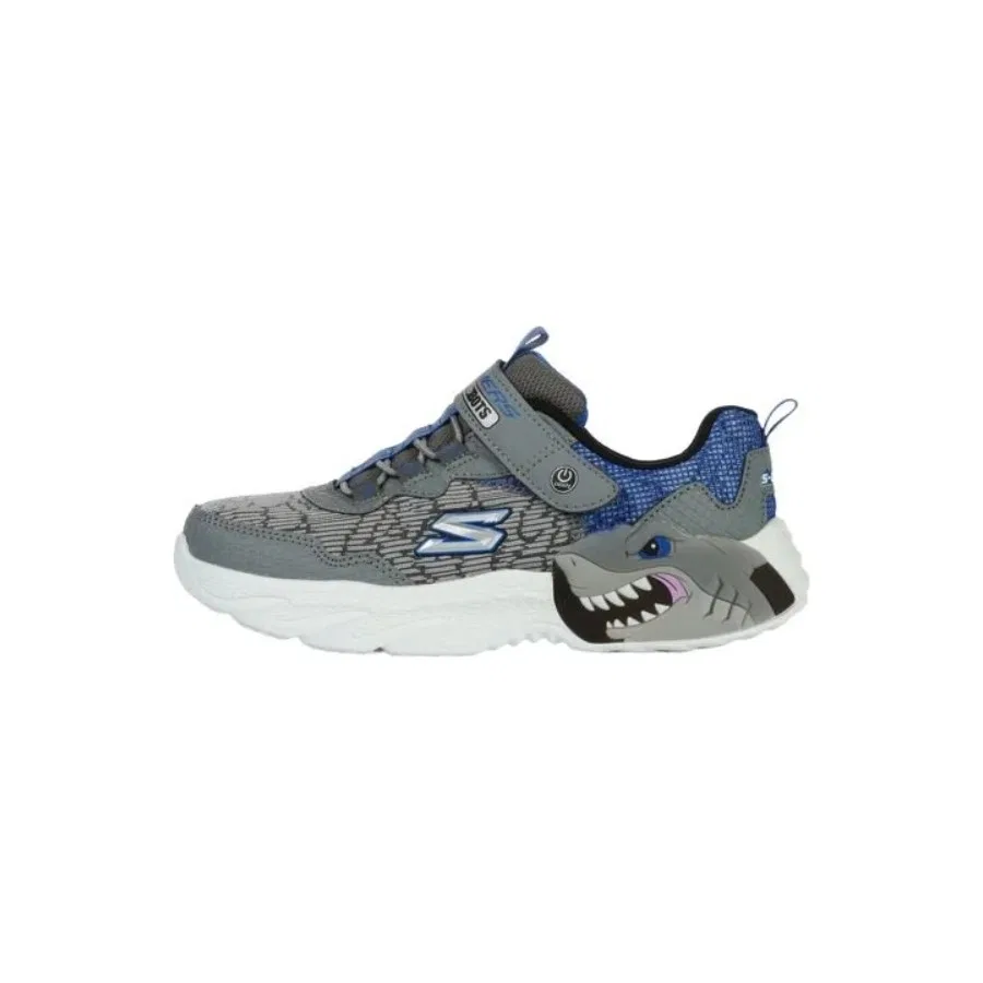 Кроссовки с подсветкой Creature-Lights Skechers, Серый/Темно-синий — фото 2