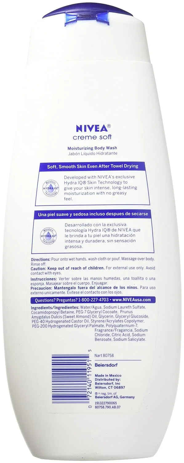 Гель для душа Nivea Touch of Smoothness Moisturizing, 500 мл — фото 2