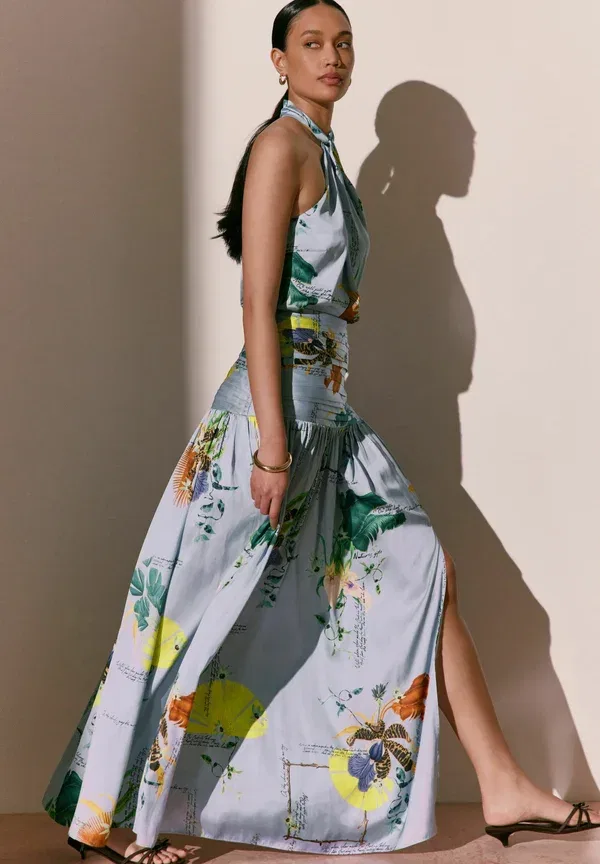 Юбка флоральная Maxi skirt Next floral, синий — фото 4