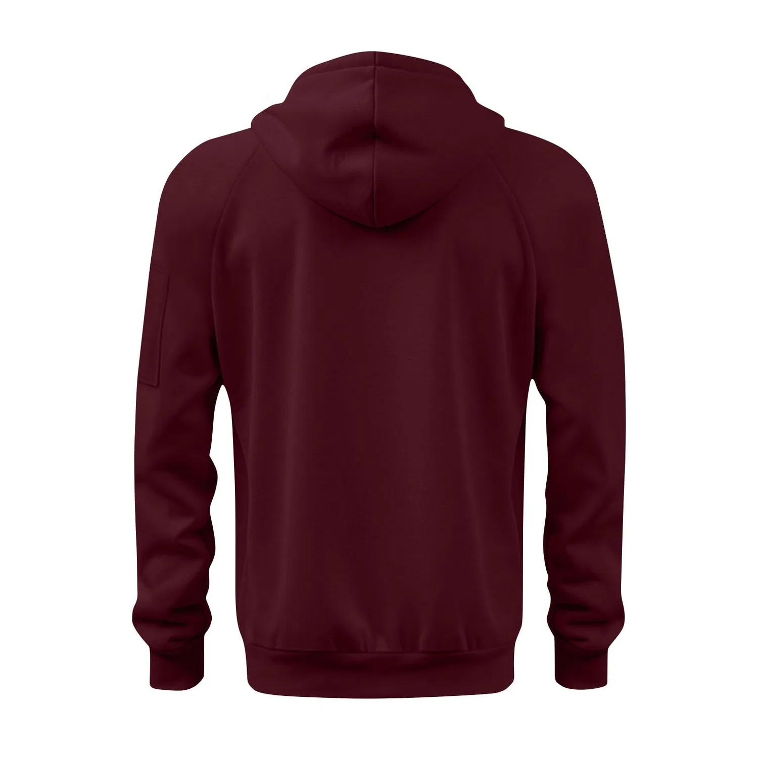 Мужской худи с флисом Military Long Sleeve, Wine — фото 4