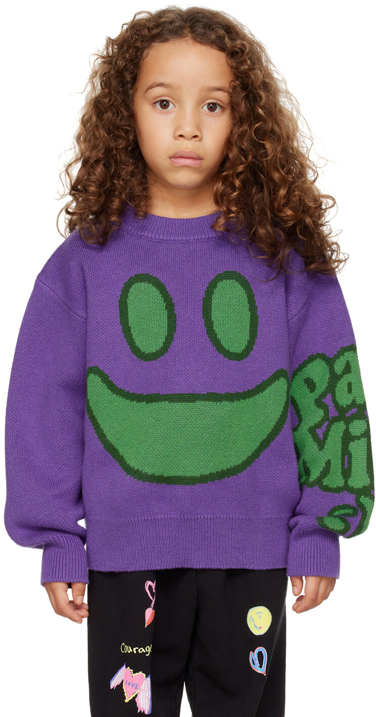 

SSENSE Exclusive Kids Purple Face Sweater Perks and Mini