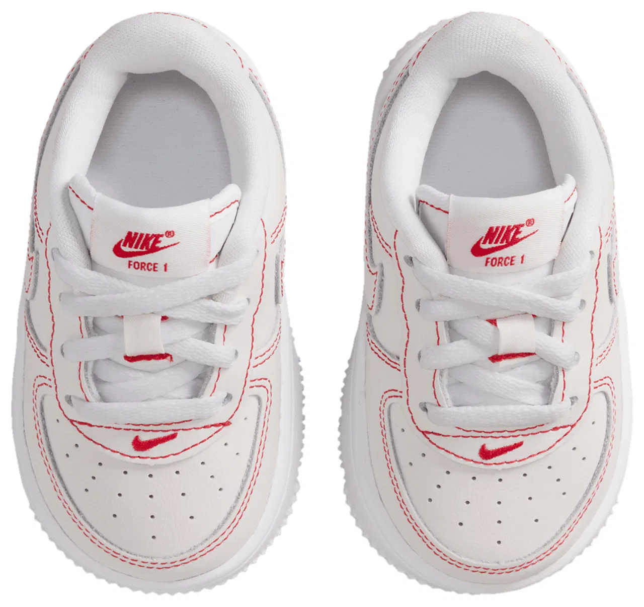 Кроссовки для мальчиков Air Force 1 Low LV8 1 Lace Nike, цвет White/University Red — фото 4