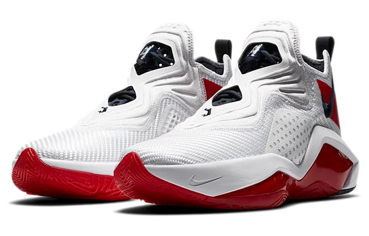 Кроссовки Nike LeBron Soldier 14, белый/красный — фото 3