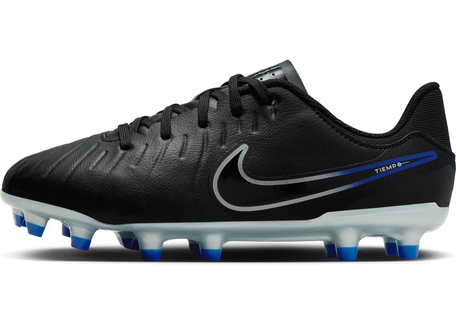 Детские бутсы для мальчиков из кожи Legend 10 Academy NIKE, Black Chrome Hyper R