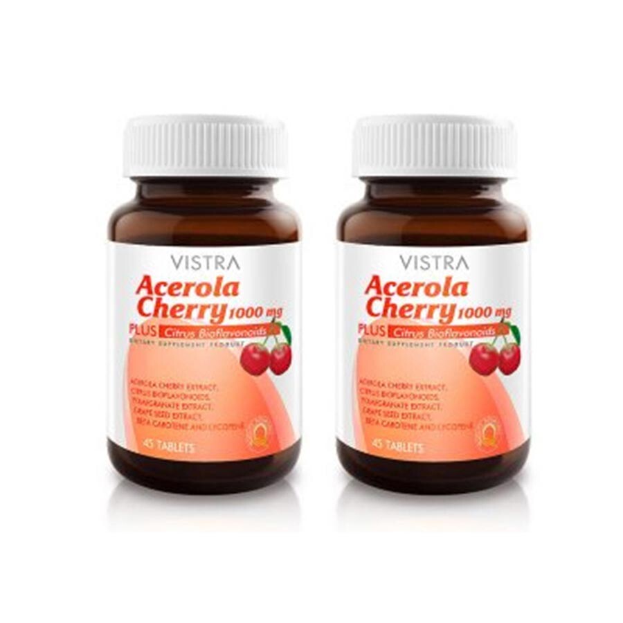 

Добавка Vistra Acerola Cherry 1000 mg & Citrus Bioflavonoids Plus, 2 банки по 100 таблеток