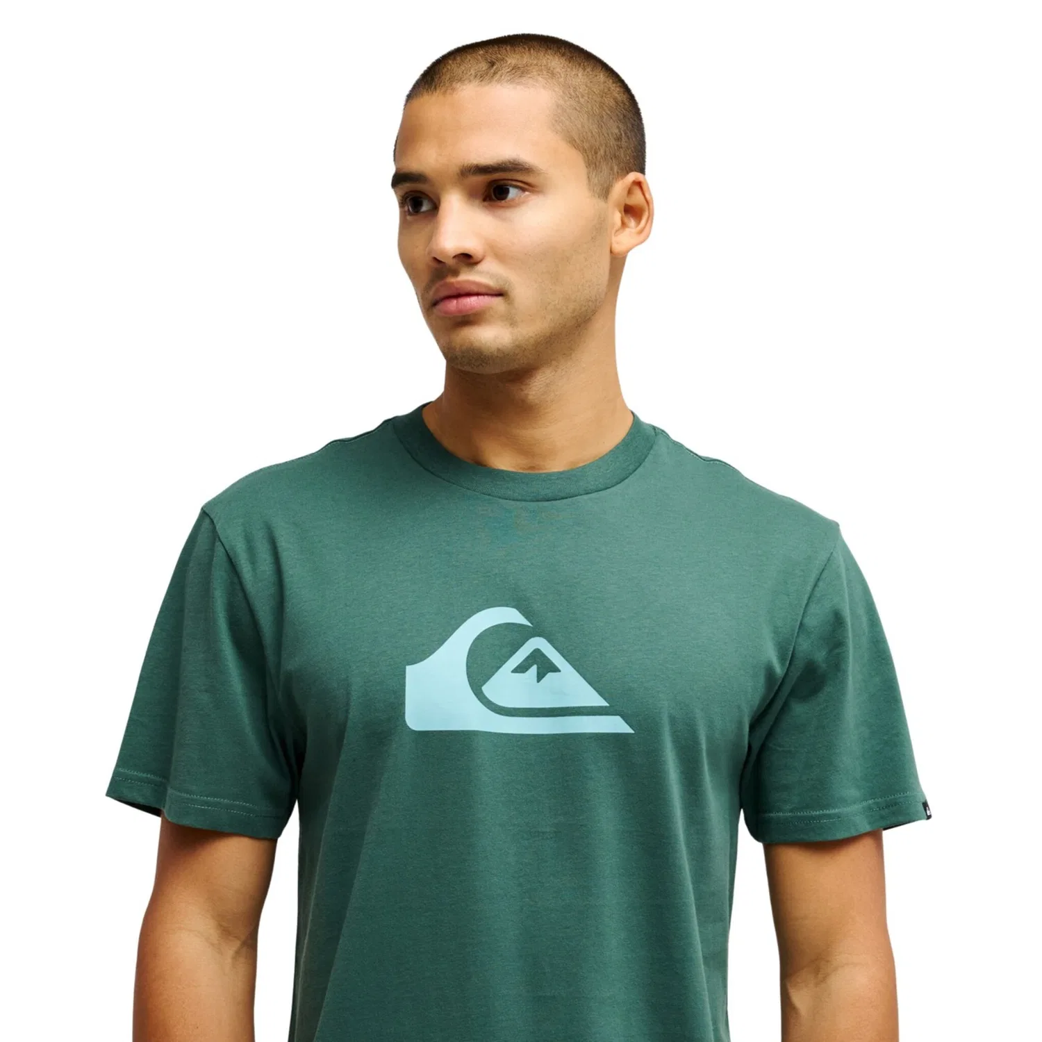 Детская хлопковая футболка с логотипом Quiksilver, Forest — фото 4