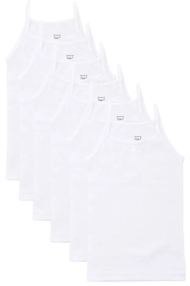 Детский комплект маек для девочек хлопковый Tutku Line Smart, White