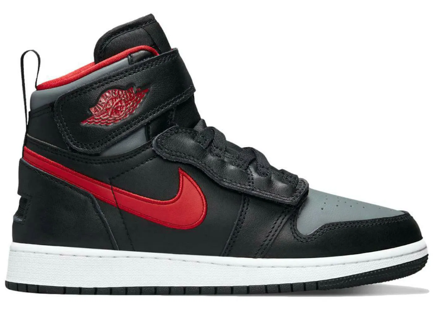 Детские кроссовки с системой FlyEase Jordan 1 High FlyEase Jordan, Black/Smoke Grey/White/Gym Red