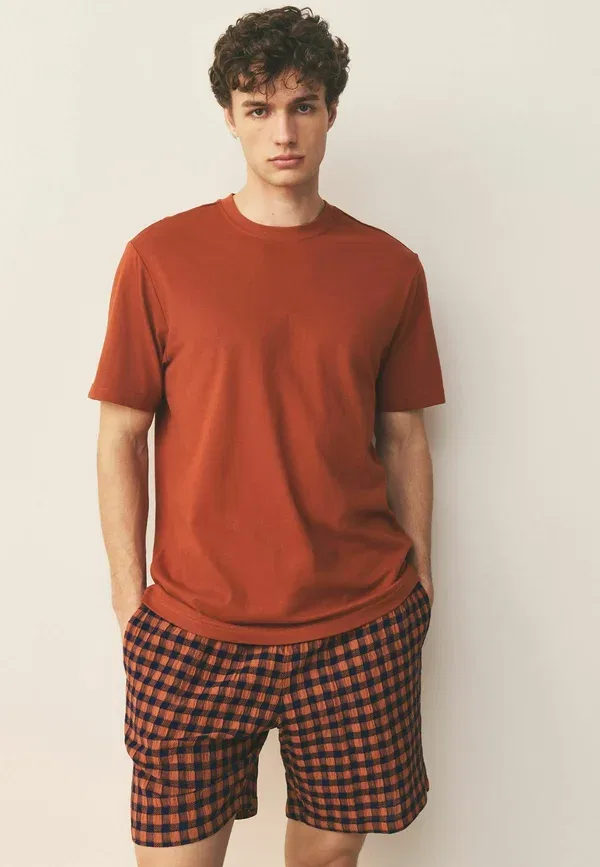 Комплект пижамы Checked Next rust brown, коричневый