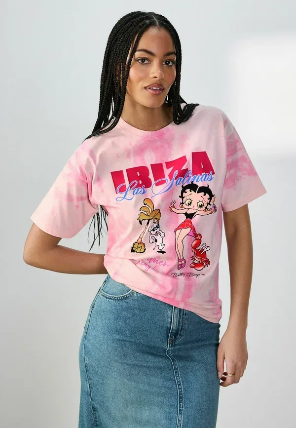 Футболка с принтом Betty Boop, Next, pink, розовый