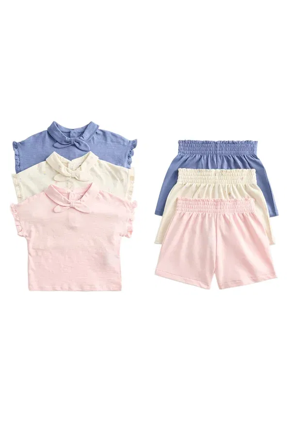 Комплект из 3 предметов: шорты с принтом, хлопок, 100% cotton, Marks & Spencer, multi, мультиколор — фото 3