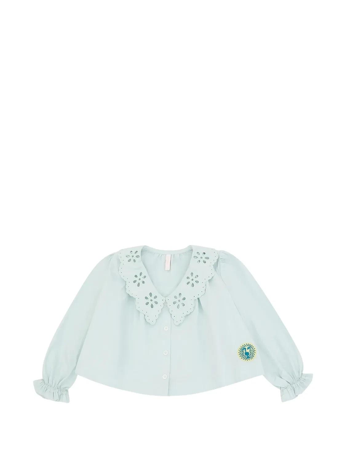 Блузка Broderie-Anglaise синяя ZIMMERMANN, синий