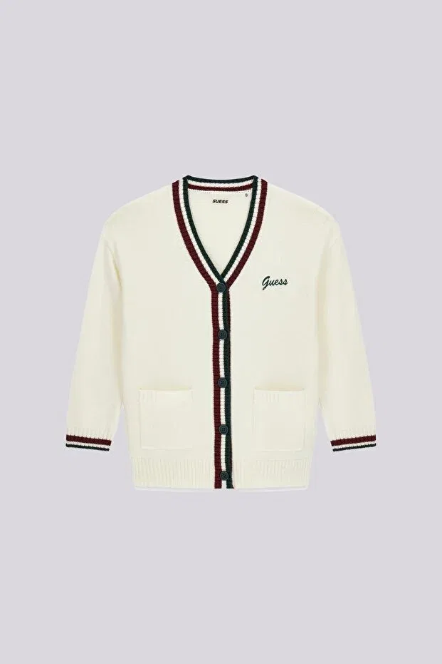 Детский кардиган для девочек хлопковый Guess, White