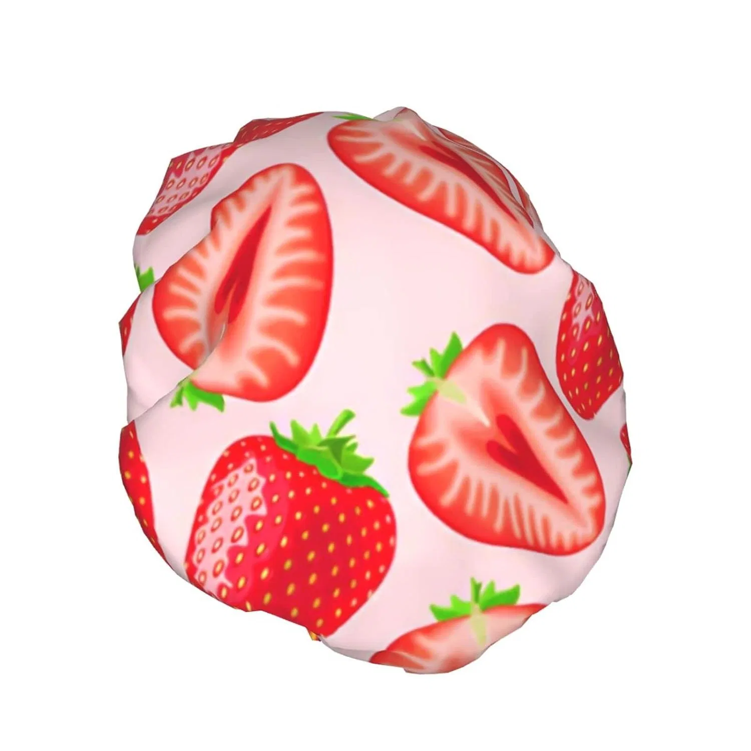 Двухслойная водонепроницаемая шапочка для душа, Strawberry, Ahdyr — фото 2