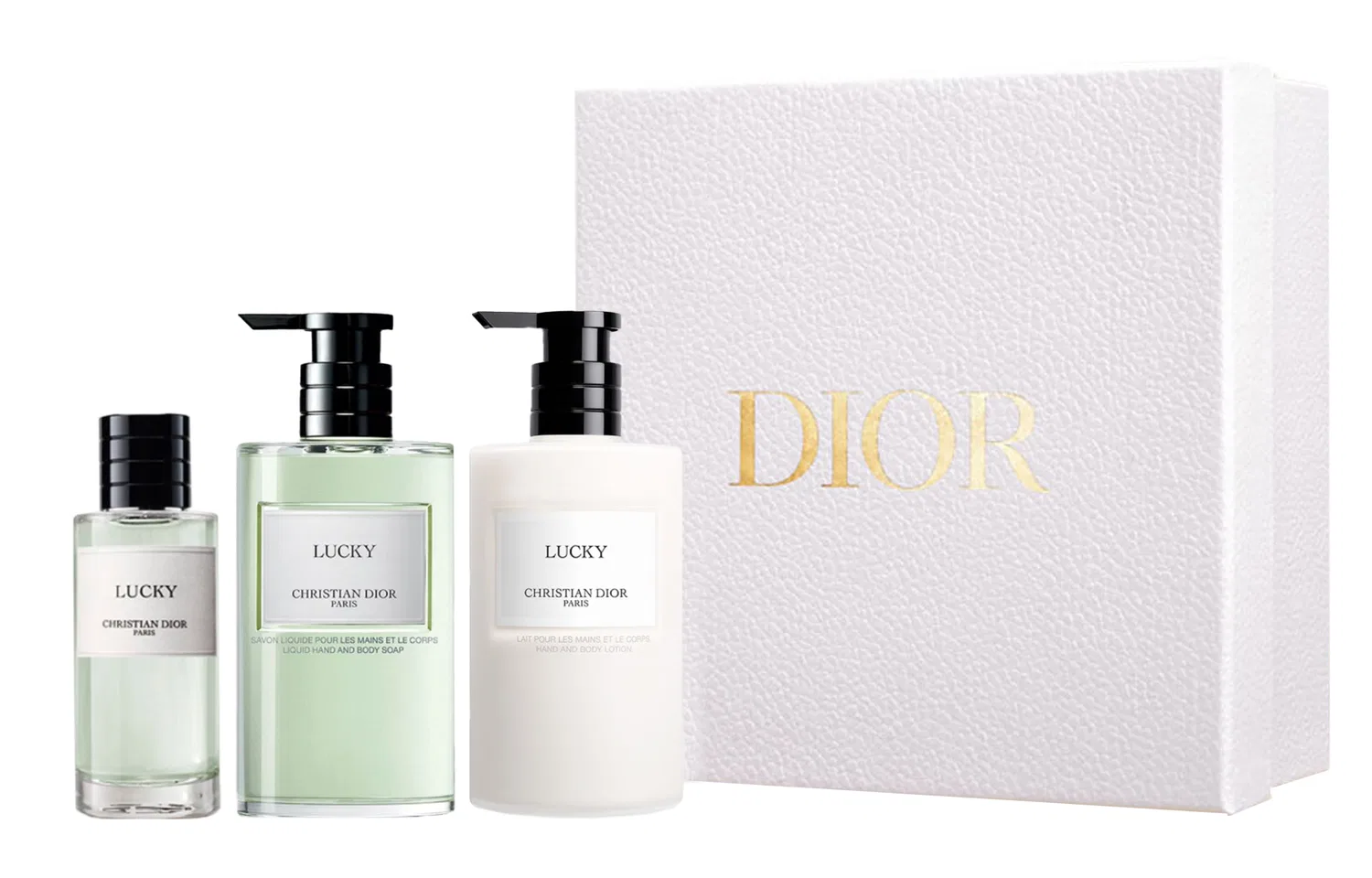 Набор для тела и парфюма Lucky Wind Chime DIOR, 50мл+350мл+350мл